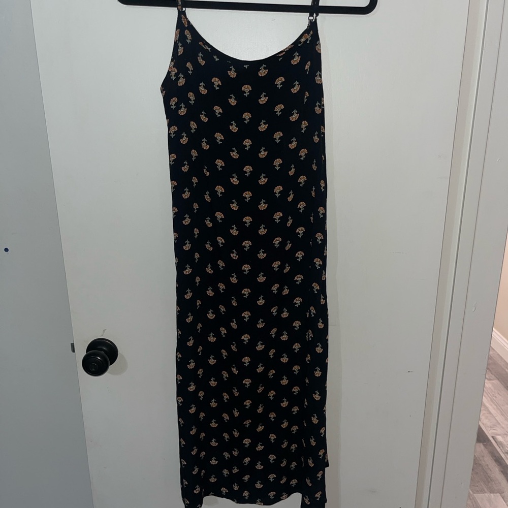 Billabong Black Floral Midi Dress